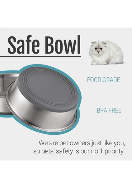 Paslanmaz Çelik Pet Bowl Köpek Kemik Evcil Pet Serpeği Sofra Takımları Slip Olmayan Kediler Kase Içme Su Köpek Havzası Köpek Kaseleri (M) (Yurt Dışından) fiyatları