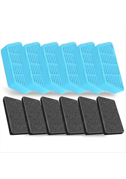 Yeni Yedek Kedi Suyu Çeşme Filtreleri, 2.2l/74 Oz Otomatik Evcil Hayvan Su Çeşmesi Yedek Filtreler ve Süngerler 6pcs (Yurt Dışından)