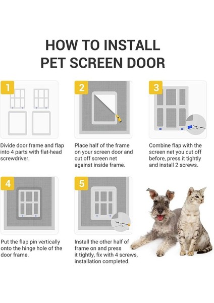 Pet Köpek Ekran Kapısı 13.4INCHX17.3INCH Kapı, Manyetik Flep Kilitlenebilir Köpek Kapısı /kapı, Pencere ve Sundurma - Beyaz (Yurt Dışından) fiyatları