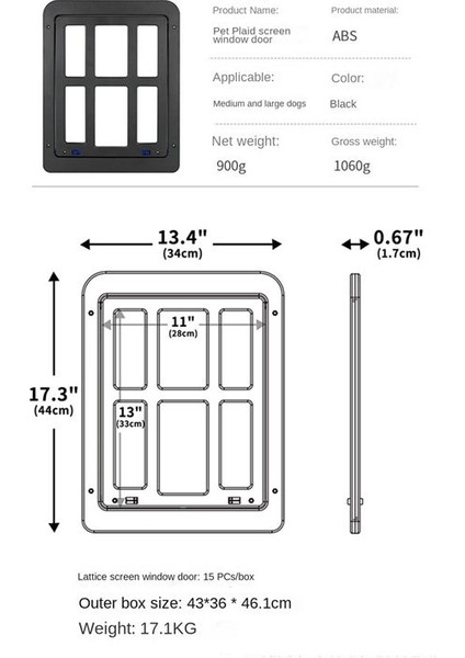 Pet Köpek Ekran Kapısı 13.4INCHX17.3INCH Kapı, Manyetik Flep Kilitlenebilir Köpek Kapısı /kapı, Pencere ve Sundurma - Beyaz (Yurt Dışından) modelleri