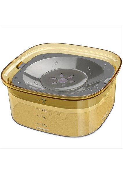 70 Oz Köpek Su Kasesi 2l Dökülme Köpek Kasesi Büyük Kapasite Dökülme Geçirmez Yavaş Su Besleyici, Sıçrama Köpek Kasesi Evcil Hayvan Sarı (Yurt Dışından) indirimleri