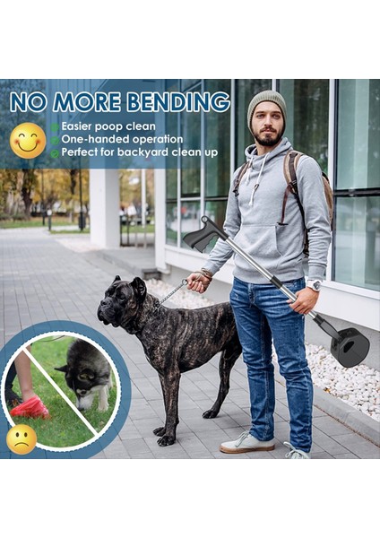 Pooper Scooper Büyük Orta Orta Küçük Köpekler 32 Inç Ekstra Uzun Köpek Pooper Scooper Mırıldanamaz Sap Pooper Scoopers (Yurt Dışından) fiyatları