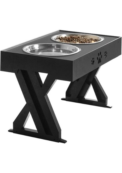 Köpekler Stand Ayarlanabilir Likli Evcil Hayvan Besleme Kabı Köpek Yükseltilmiş Gıda Su Besleyicileri Kedi Asansör Masası ile Çift Kaseler (Yurt Dışından)
