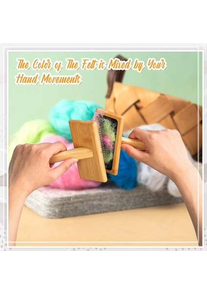 Ahşap El Karderler Ince Fırça Yün Fırça Kartı Fırçası Iğne Keçe Aracı Köpek Eğirme Zanaat Malzemeleri Için (Yurt Dışından) indirimleri