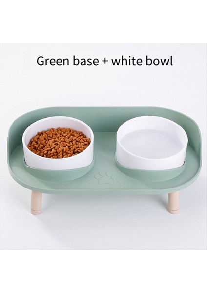 Besleyici Evcil Hayvan Anti-Kefresi Çift Kase Besleyici Kedi Köpeği Içme Suyu Besleyici Servikal Koruma Evcil Hayvan Malzemeleri Krem ​​beyaz (Yurt Dışından) fırsatları