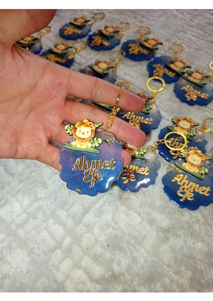 Epoksi Anahtarlık Mağnet Aslan figürlü Hediyelik Özel Gün 20 Adet yenidoğan,özel gün hediyelik fırsatları