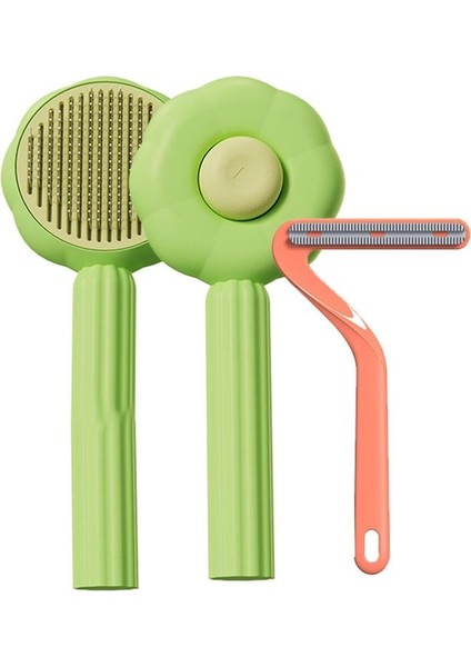 2pcs Kedi Fırçası, Köpek Fırçası, Kısa Saçlı Kediler Için Kedi Fırçası, Uzun Saçlı Kediler Için Kedi Fırçaları, Kedi Tımar Fırçası Yeşili (Yurt Dışından)