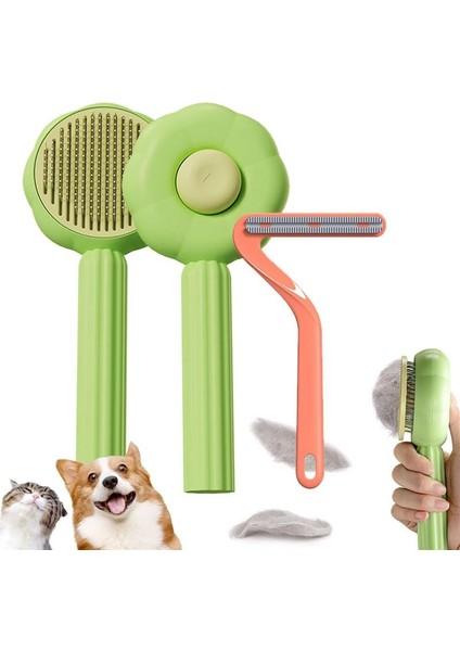 2pcs Kedi Fırçası, Köpek Fırçası, Kısa Saçlı Kediler Için Kedi Fırçası, Uzun Saçlı Kediler Için Kedi Fırçaları, Kedi Tımar Fırçası Yeşili (Yurt Dışından) indirimleri