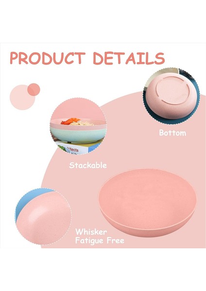 6 Parçalı Bıyık Yorgunluğu Kedi Kasesi - 5.5 Inç Sığ Kedi Gıda Yemeği Geniş Kedi Islak Besleme Kaseleri, Yavru Kedi Için Evcil Hayvan Plakası (Yurt Dışından) fiyatları