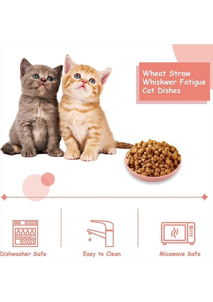 6 Parçalı Bıyık Yorgunluğu Kedi Kasesi - 5.5 Inç Sığ Kedi Gıda Yemeği Geniş Kedi Islak Besleme Kaseleri, Yavru Kedi Için Evcil Hayvan Plakası (Yurt Dışından) indirimleri