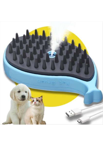 Kedi Buhar Fırçası - Masaj Için Kendi Kendini Temizleme Buharlı Kedi Fırçası, Karışık ve Gevşek Saç Mavisini Çıkarmak Için Buhar Evcil Hayvan Fırçası (Yurt Dışından) fiyatları