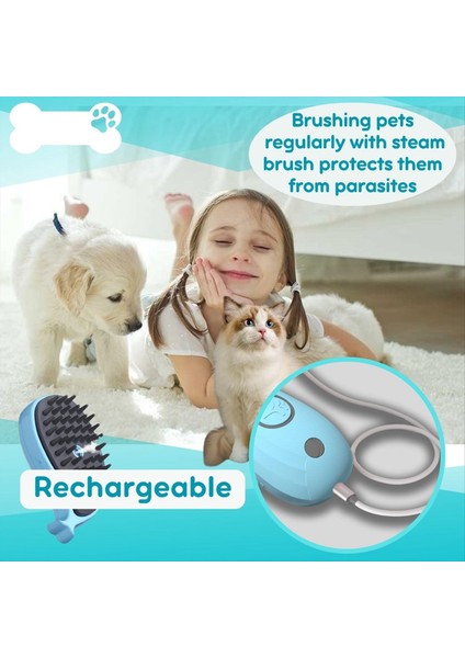 Kedi Buhar Fırçası - Masaj Için Kendi Kendini Temizleme Buharlı Kedi Fırçası, Karışık ve Gevşek Saç Mavisini Çıkarmak Için Buhar Evcil Hayvan Fırçası (Yurt Dışından) fırsatları