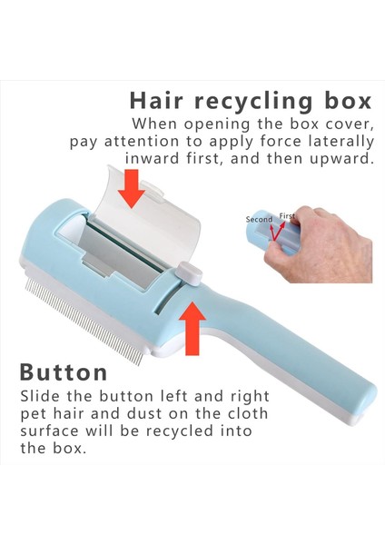 Kısa Veya Uzun Saçlı Kediler Için Evcil Hayvan Kuru Temizleme Fırçası, Kedi Saç Fırçası, Mavi Dökülme ve Tımar Için Kedi Yapışkan Fırça (Yurt Dışından) fırsatları