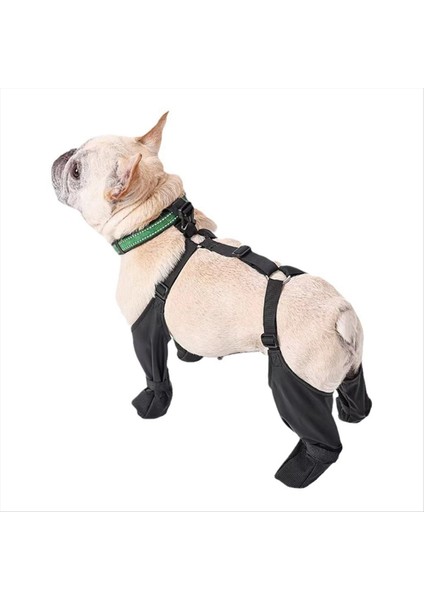S Boyutunda Yumuşak Fransız Bulldog Ayakkabıları Ayarlanabilir Su Geçirmez Köpek Boot Legging Kaymaz Nefes Alabilen Köpek Ayakkabıları Evcil Hayvan Pençeleri Koruyucu (Yurt Dışından) fiyatları