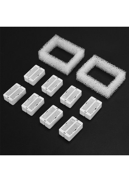 10 Adet Kedi Su Çeşmesi Yedek Filtreleri, Seramik Evcil Hayvan Içme Çeşmesi Paslanmaz Çelik Evcil Hayvan Su Çeşmesi (Yurt Dışından)