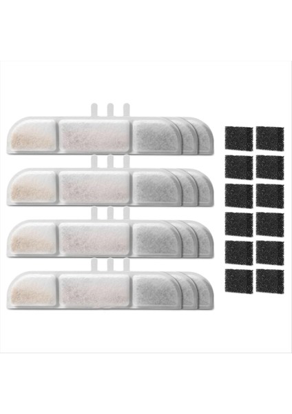 84 Oz/2.5l Pet Su Çeşmesi Filtresi Için Su Çeşmesi Yedek Filtreleri Üçlü Filtrasyon Kedi Su Filtresi 12 Pcs (Yurt Dışından)