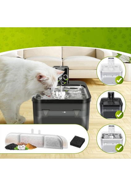 6 Paket Filtre ve Sünger 84 Ons Için Ayarlanmış Kablosuz Evcil Hayvan Içme Çeşmesi Kedi ve Köpek Içme Çeşme Filtresi (Yurt Dışından) fiyatları