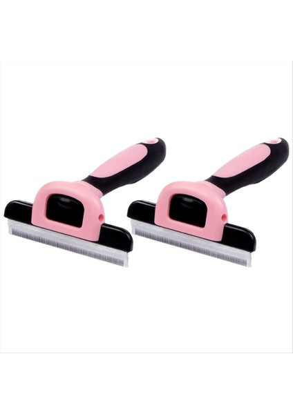 Tarak Köpek Saçları Sökücü Kedi Fırçası Tımar Aracı Evcil Hayvan Çıkarılabilir Düzeltici Ataşman Pet Düzeltici Kediler ve Köpekler Için Pembe (Yurt Dışından)