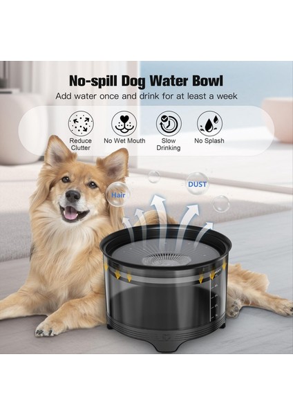 5.5l Köpek Su Kasesi, Büyük Kapasite Köpekler Için Dökülme Su Kasesi Yok, Sıçrama Geçirmez Yavaş Su Besleyici E (Yurt Dışından) modelleri