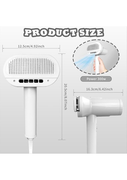 Evcil Hayvan Kurutma Makinesi ve Fırça, 3 Üfleme Modu, Düşük Gürültü- Evcil Hayvan Bakım Için Köpek Kurutma Makinesi, Küçük ve Orta Köpekler/kediler Abd Fiş (Yurt Dışından) modelleri