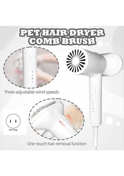 Evcil Hayvan Kurutma Makinesi ve Fırça, 3 Üfleme Modu, Düşük Gürültü- Evcil Hayvan Bakım Için Köpek Kurutma Makinesi, Küçük ve Orta Köpekler/kediler Abd Fiş (Yurt Dışından) indirimleri