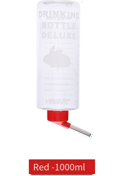 1000ML Küçük Hayvan Içme Çeşmesi Otomatik Içme Suyu Asılı Su Şişesi Kobay Için Uygun Kırmızı (Yurt Dışından) fiyatları