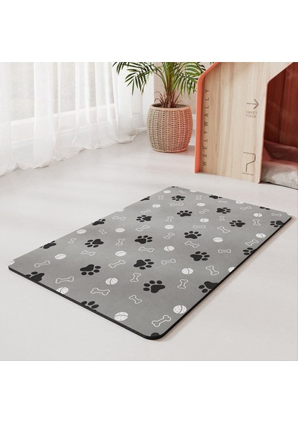 Pet Besleme Mat-Absorban Köpek Yiyecek Mat-Köpek Mat Yiyecek ve Su Için Hızlı Kuru Köpek Su Dispenser Mat 30X40CM, B (Yurt Dışından) indirimleri