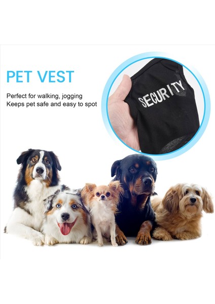 Pet Kış Giysileri Köpek Köpek Kedi Yelek Tişörtlü Elbise Kazak Giyim &quot;güvenlik&quot;, Siyah M (Yurt Dışından) indirimleri