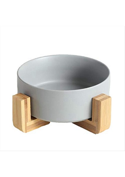 Seramik Yuvarlak Dog-Cat Kase Ahşap Stand, Dayanıklı Gıda Su Yemek Evcil Hayvan, Standlı Kase, Food Water Kase Setc (Yurt Dışından) fiyatları