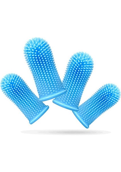 Köpek Diş Fırçası, 360º Parmak Diş Fırçası Kiti, Ergonomik Tasarım, Kolay Diş Temizliği Için Tam Surround Kıllar, Mavi 4 Paket (Yurt Dışından) fiyatları