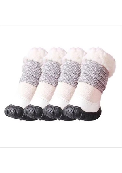 4pcs Köpek Ayakkabıları Kış Rahat Sıcak Evcil Köpek Chihuahua Yağmur Kar Botları Su Geçirmez Açık Kaymaz Köpek Spor Ayakkabıları B (Yurt Dışından)