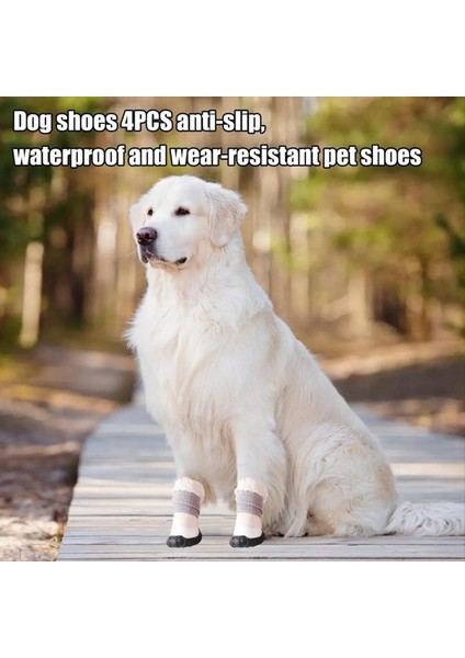 4pcs Köpek Ayakkabıları Kış Rahat Sıcak Evcil Köpek Chihuahua Yağmur Kar Botları Su Geçirmez Açık Kaymaz Köpek Spor Ayakkabıları B (Yurt Dışından) modelleri