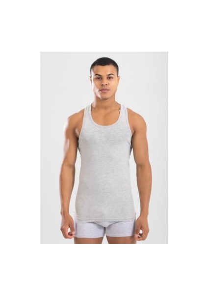 Erkek Sporcu Rambo Pamuklu Atlet Gri Melanj fiyatları