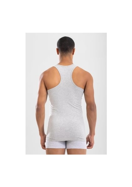 Erkek Sporcu Rambo Pamuklu Atlet Gri Melanj modelleri