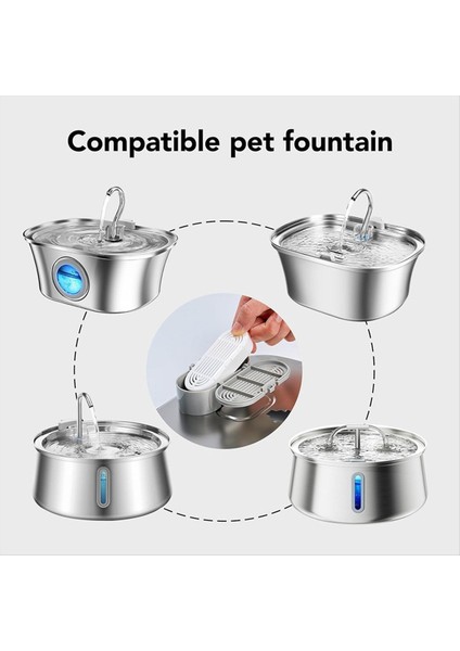 3 Pcs Yedek Su Çeşmesi Filtreleri 108OZ/3.2L Paslanmaz Çelik Kedi Köpek Dispenser Süngerler Köpük Filtreleri (Yurt Dışından) fırsatları