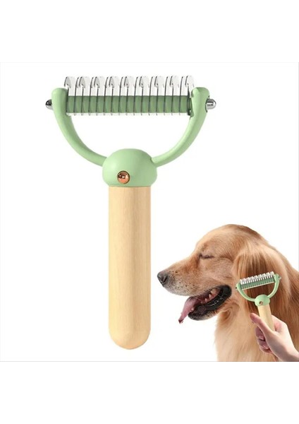 Altı Tırmık Fırçası Demating Cat Combs Tımar Için Uzun Saçlı Kediler Çift Taraflı Under Mahzta Tırmık Pet Dematting Tırmık C (Yurt Dışından)