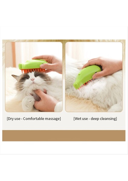 Kedi Buharlı Fırça Buharlı Köpek Fırçası 3-1 Arada Elektrikli Sprey Kedi Saç Fırçaları Masaj Evcil Hayvan Tımarlama Tarak Külotu Koşma (Yurt Dışından) modelleri