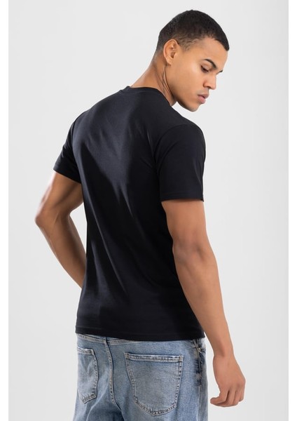 Erkek V Yaka Pamuklu Fanila Tişört Siyah indirimleri