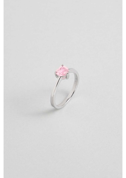 Isabella 18 Ayar Beyaz Altın Kaplama Gümüş Yüzük