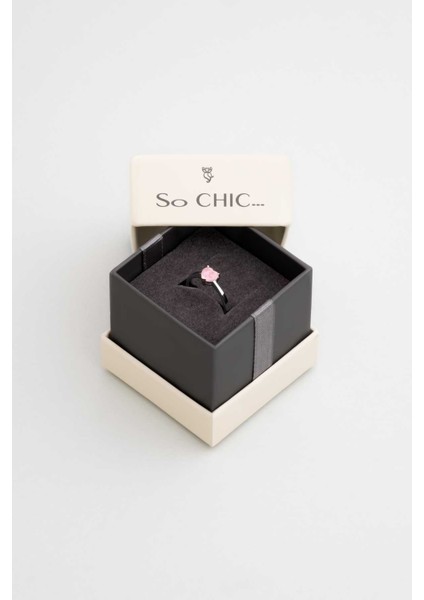 Isabella 18 Ayar Beyaz Altın Kaplama Gümüş Yüzük fırsatları