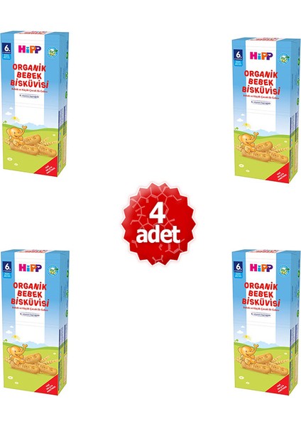 Organik x 4 Adet Bebek Bisküvisi 180GR