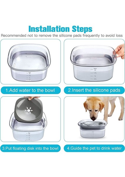 Köpek Su Kasesi Yavaş Su Besleyicisi 70 Oz Dökülmez Köpek Kasesi Pet Su Dağıtıcı 2l Görünür Su Seviyesi Yavaş Içme Kasesi (Yurt Dışından) fırsatları