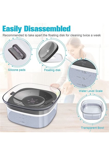 Köpek Su Kasesi Yavaş Su Besleyicisi 70 Oz Dökülmez Köpek Kasesi Pet Su Dağıtıcı 2l Görünür Su Seviyesi Yavaş Içme Kasesi (Yurt Dışından) indirimleri