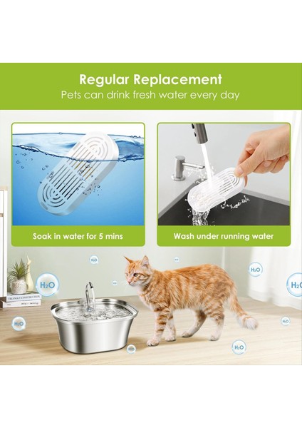 9pcs Kedi Su Çeşmesi Filtreleri 3.2L/108OZ ve 4L/134OZ Evcil Hayvan Su Çeşmesi Içme Çeşmesi Yedek Filtre Köpükler (Yurt Dışından) modelleri