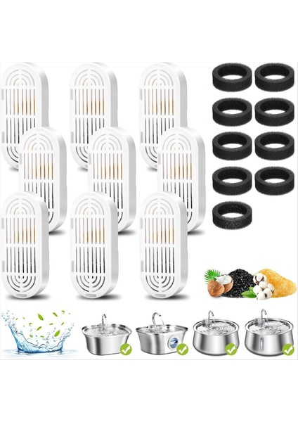 9pcs Kedi Su Çeşmesi Filtreleri 3.2L/108OZ ve 4L/134OZ Evcil Hayvan Su Çeşmesi Içme Çeşmesi Yedek Filtre Köpükler (Yurt Dışından) indirimleri