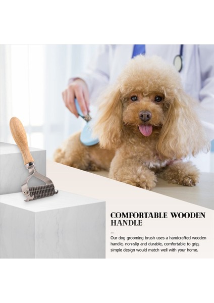 Evcil Hayvan Bakım Fırçası, Köpekler ve Kediler Için 2 Taraflı Astar Tırmığı, Paspaslı Saçlar Için Güvenli Dematting Tarak ve Deshedding Aracı (Yurt Dışından) fırsatları