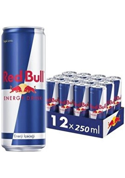 Enerji İçeceği 250 ml 12 Adet Canlandırıcı Kafein ve Taurin İçerir fiyatları