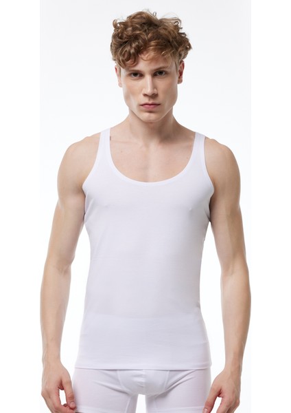 Erkek 3 Adet Beyaz İnce Askılı İz Yapmayan Modal Atlet 013 3M013 fiyatları