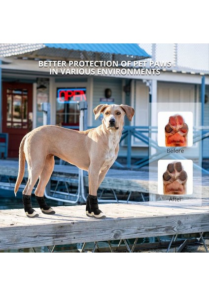 Köpek Ayakkabı Yolu Kaymaz Köpek Botları Taban Koruma Yağmurlu Kar Botları Su Geçirmez Köpek Ayakkabıları A (Yurt Dışından) modelleri