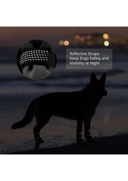 Köpek Ayakkabı Yolu Kaymaz Köpek Botları Taban Koruma Yağmurlu Kar Botları Su Geçirmez Köpek Ayakkabıları A (Yurt Dışından) fırsatları